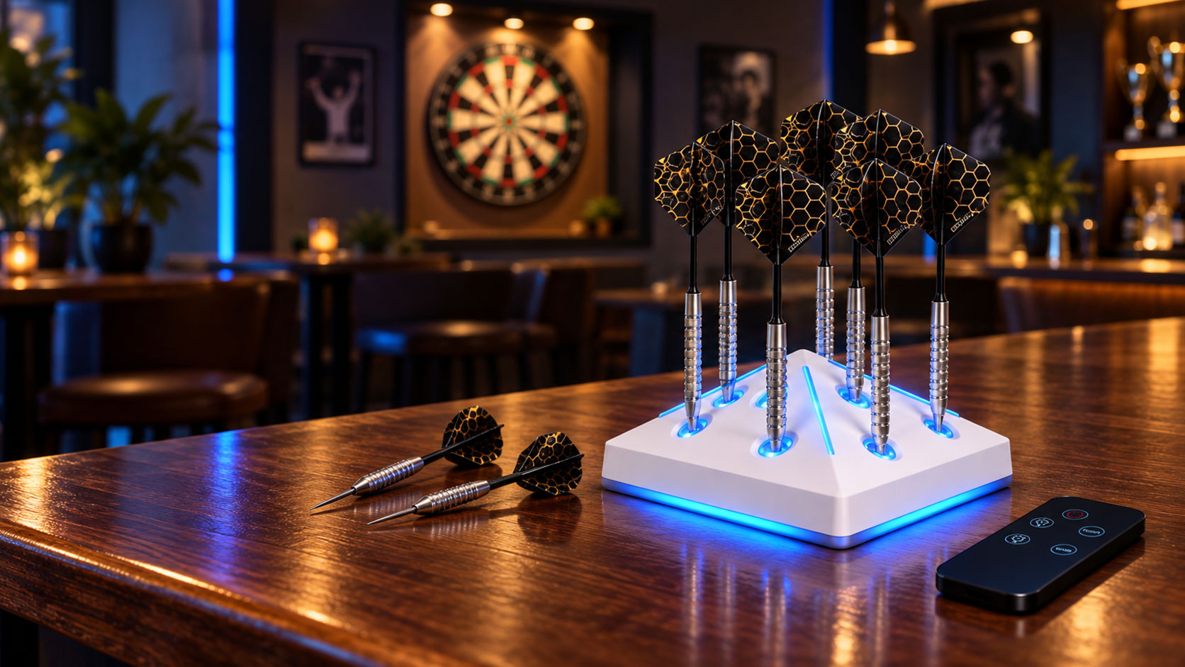 Aukuoy illuminated dart holder stand